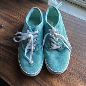 Vans Teal Canvas Sneakers